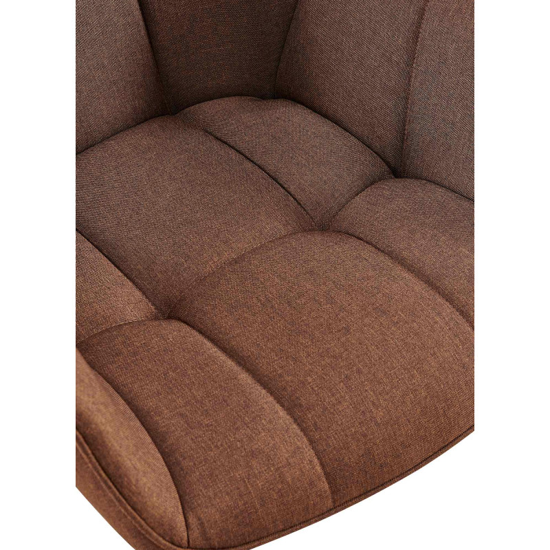 Chaise de salle à manger Roseville en tissu marron