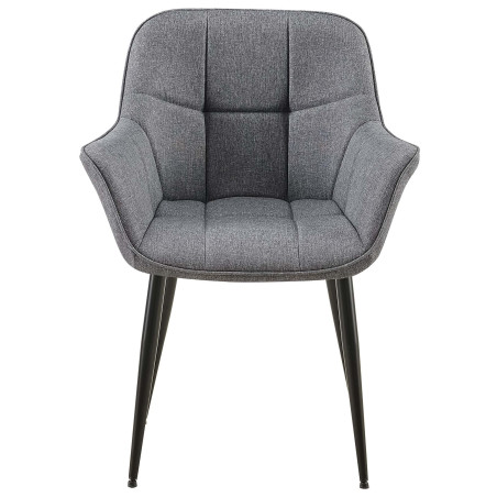 Chaise de salle à manger Roseville en tissu gris foncé