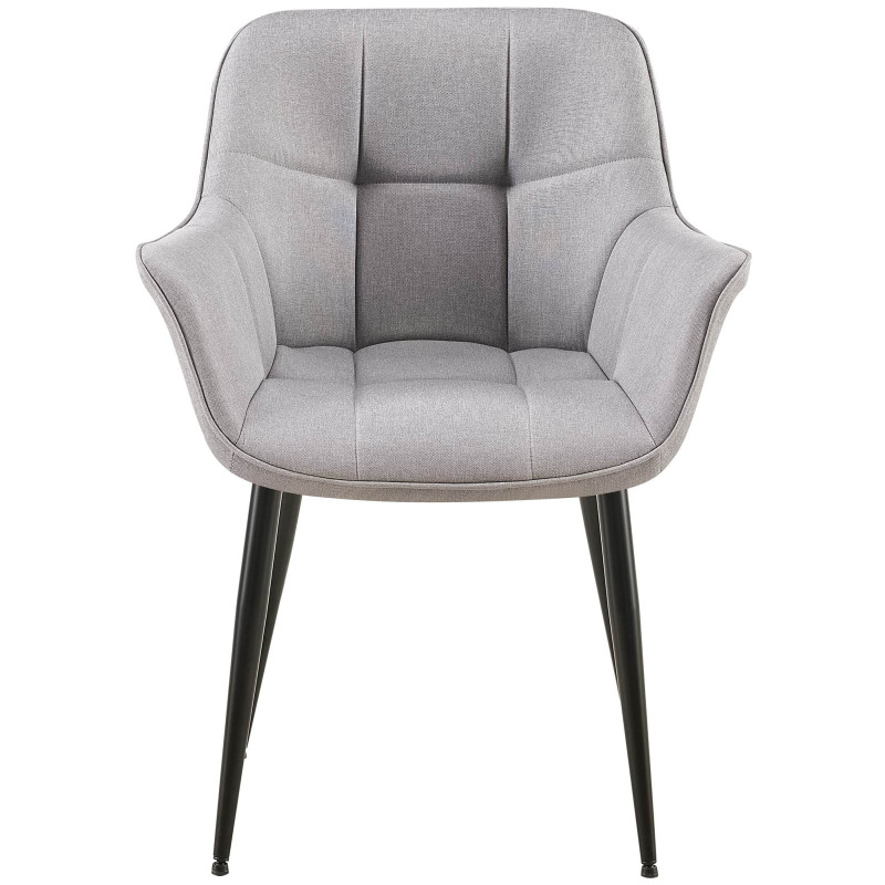 Chaise de salle à manger Roseville en tissu gris