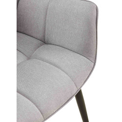 Chaise de salle à manger Roseville, tissu gris