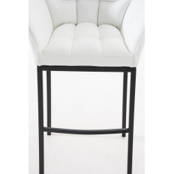 Tabouret de bar Damaso B avec structure à 4 pieds blanc
