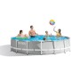 Kit Piscine hors sol tubulaire INTEX - Pris Frame - 457 x 107 cm - Ronde (Pompe, bâche, tapis de sol et échelle) - 26724NP