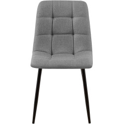 Lot de 2 chaises de salle à manger Tilde en tissu gris