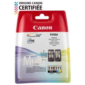 CANON Pack de 2 cartouches d'encre PG-510 / CL-511 Noir + Couleur