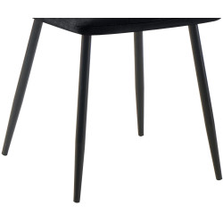 Lot de 2 chaises de salle à manger Tilde en velours noir