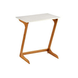 Table d'appoint Kinvara WD2021329426 Blanc Marron Naturel 40 x 68,5 x 60 cm
