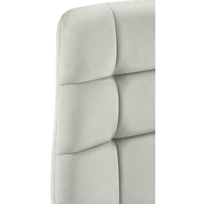 Lot de 4 chaises de salle à manger Tilde en velours gris