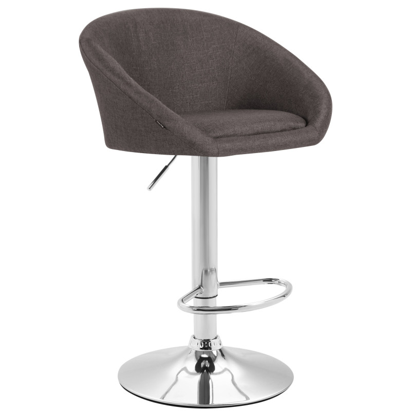 Tabouret de bar Miami V2 tissu C gris foncé