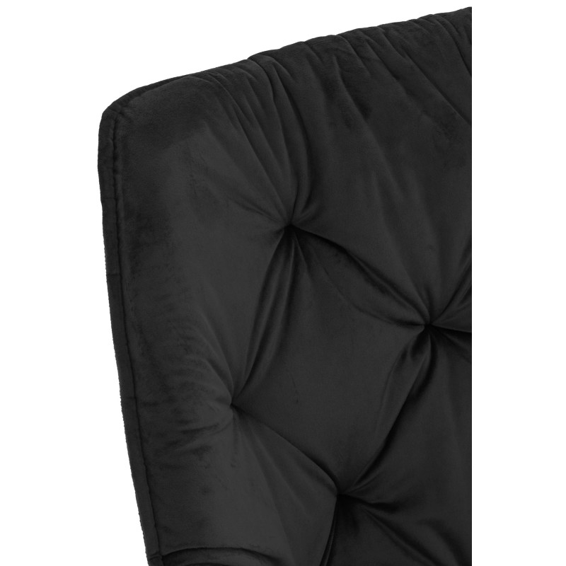 Ensemble de 4 chaises Tanna en velours noir