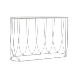 Meuble d'Entrée DKD Home Decor Blanc Argenté 115 x 35 x 78 cm