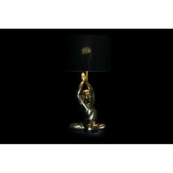 Lampe de bureau DKD Home Decor Noir Doré Polyester Résine Singe (25 x 25 x 48 cm)