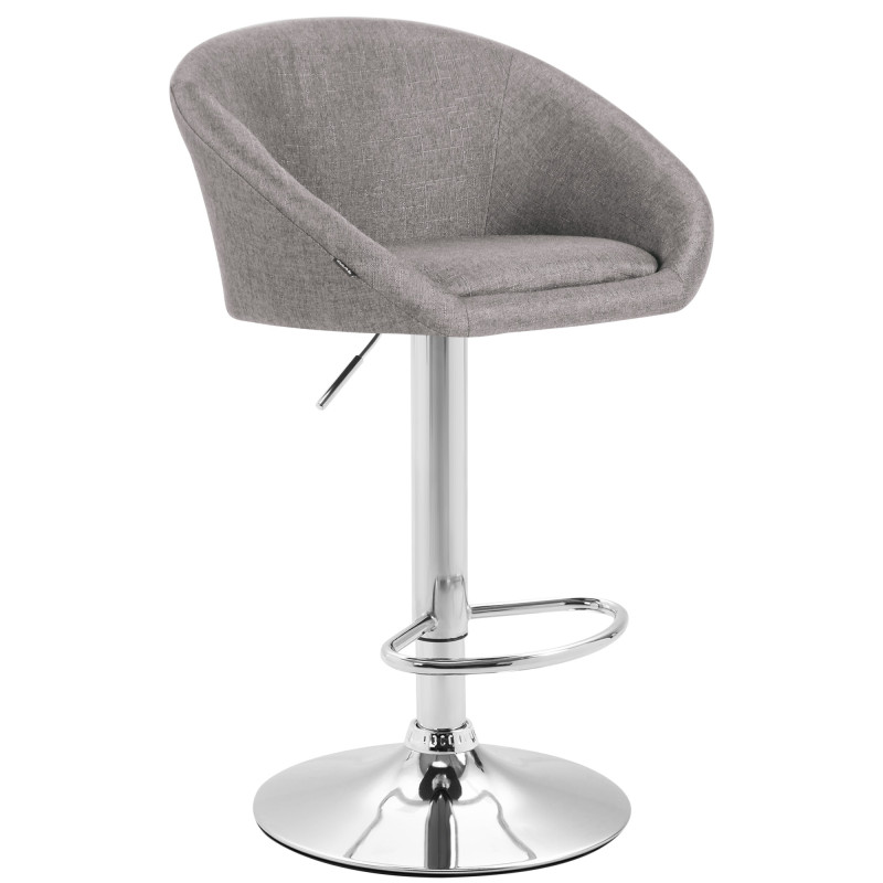 Tabouret de bar Miami V2 tissu C gris clair