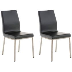 Ensemble de 2 chaises de salle à manger Colmar noires