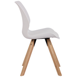 Chaise Luna en plastique blanc