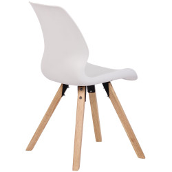 Chaise Luna en plastique blanc