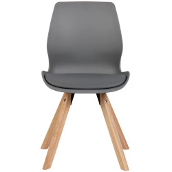 Chaise en plastique Luna grise