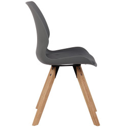 Chaise en plastique Luna grise