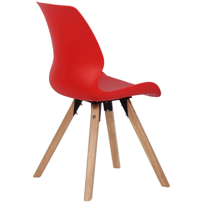 Chaise en plastique Luna rouge