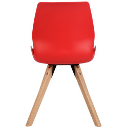 Chaise en plastique Luna rouge