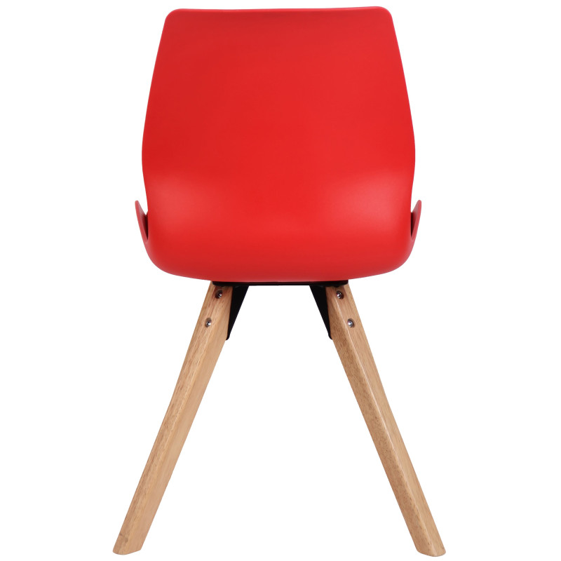 Chaise Luna, en plastique, rouge