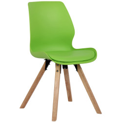 Chaise Luna en plastique vert