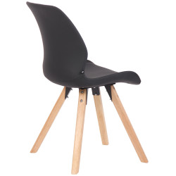 Fauteuil Luna, similicuir, noir