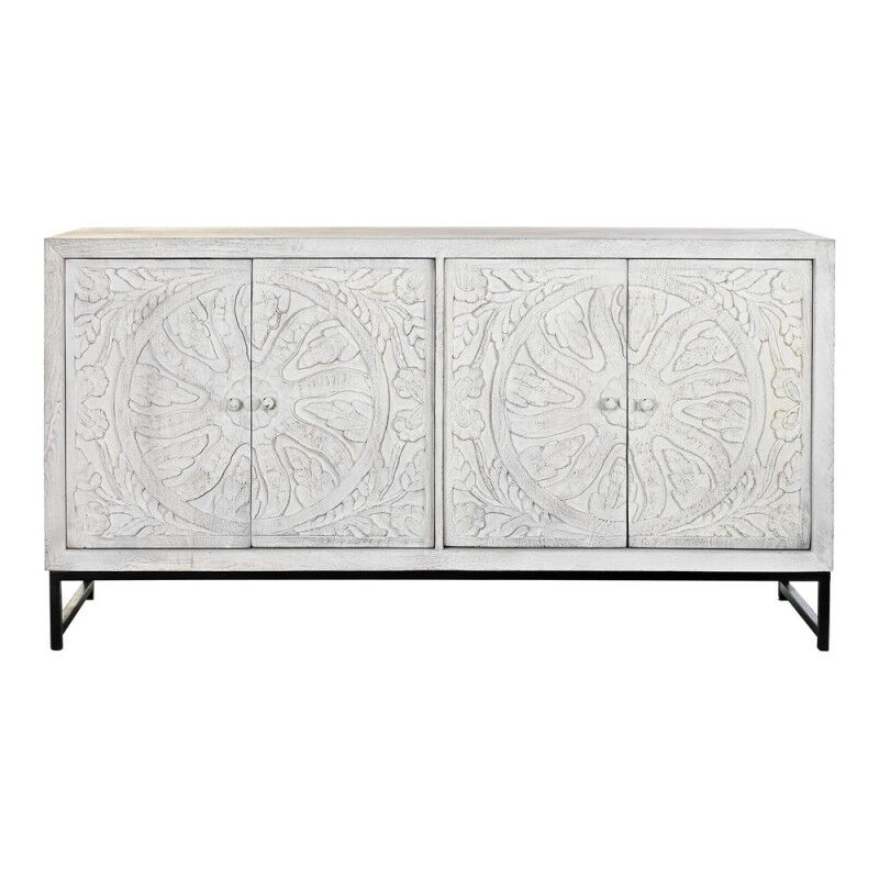 Buffet DKD Home Decor   Blanc Métal Bois de manguier 150 x 38 x 80 cm