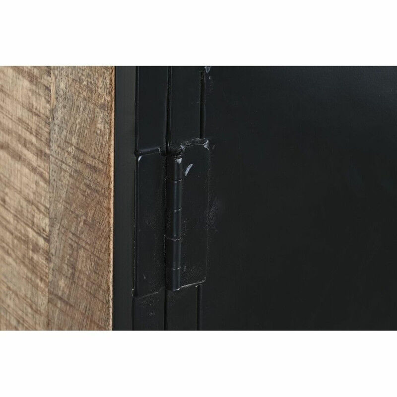 Buffet DKD Home Decor Marron Noir Métal Bois de manguier (160 x 40 x 90 cm)