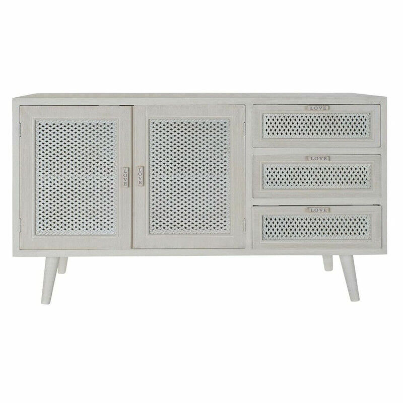 Buffet DKD Home Decor Blanc Bois MDF (110 x 41 x 64 cm)