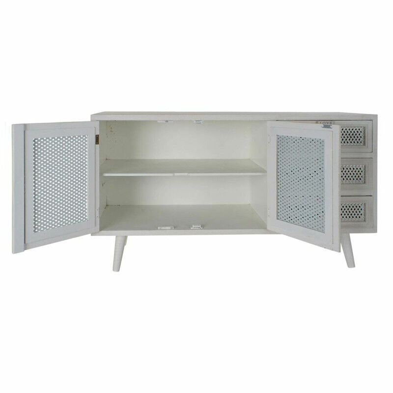 Buffet DKD Home Decor Blanc Bois MDF (110 x 41 x 64 cm)