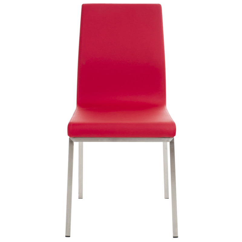 Lot de 2 chaises de salle à manger Colmar rouges