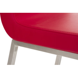 Lot de 2 chaises de salle à manger Colmar rouges