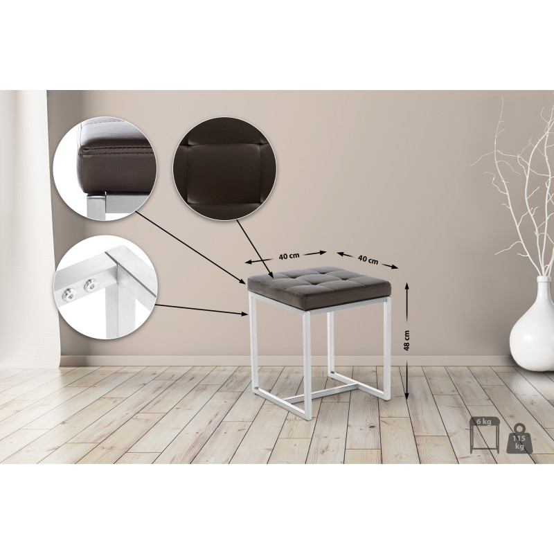 Tabouret Barci brun