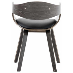 Ensemble de 2 chaises Kingston, similicuir, noir/gris