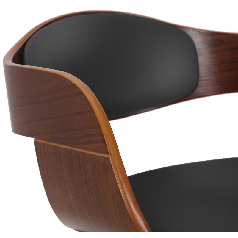 Ensemble de 2 chaises Kingston, similicuir, noyer/noir