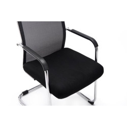 Lot de 2 chaises visiteurs Brenda noires