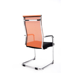 Lot de 2 chaises visiteurs Brenda orange