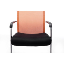 Ensemble de 2 chaises visiteurs Brenda orange