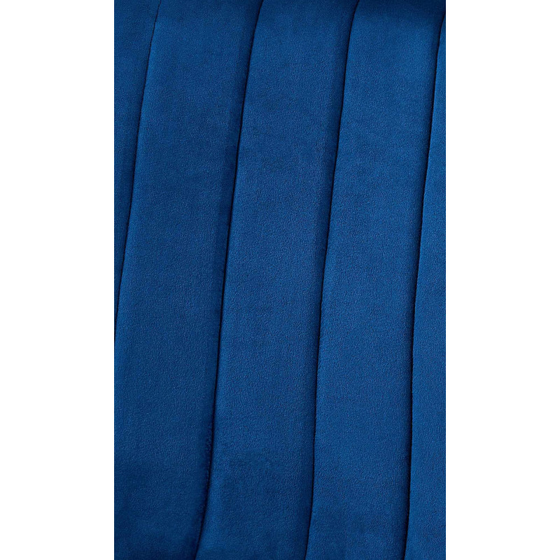 Ensemble de 4 chaises en velours bleu Dijon