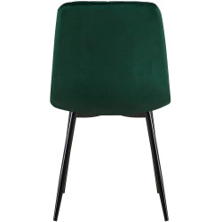 Lot de 4 chaises Dijon velours vert