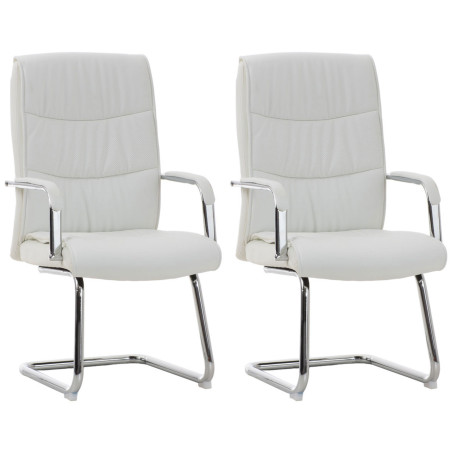Ensemble de 2 chaises Caro blanches
