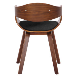 Ensemble de 2 chaises Kingston, tissu noyer/gris foncé