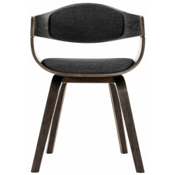 Lot de 2 chaises Kingston en tissu gris/gris foncé