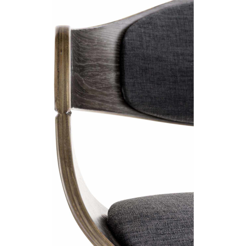 Lot de 2 chaises Kingston en tissu gris/gris foncé