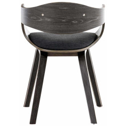 Lot de 2 chaises Kingston en tissu gris/gris foncé