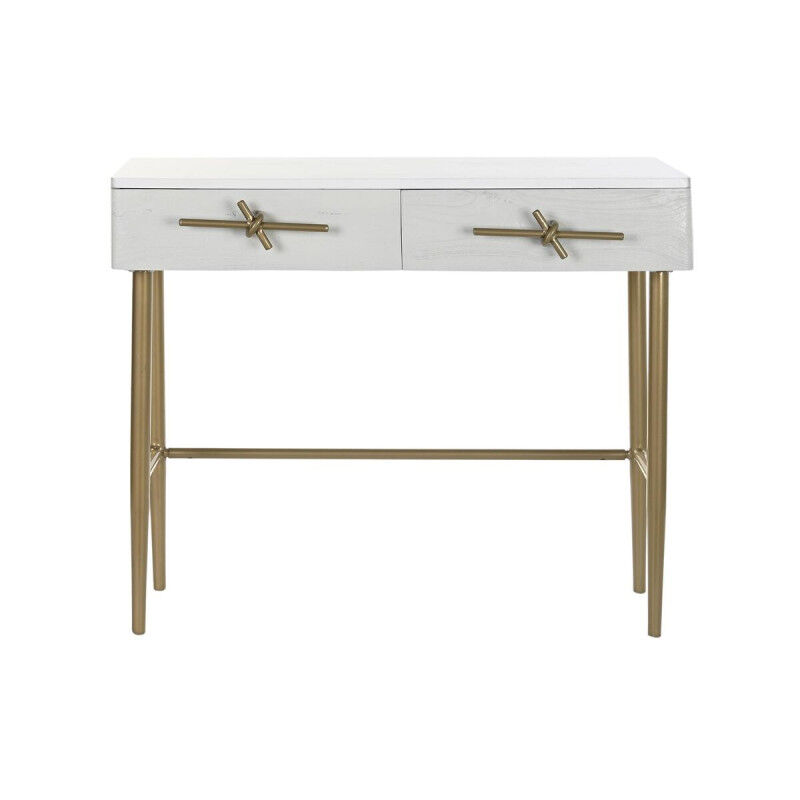 Meuble d'Entrée DKD Home Decor Blanc Doré 90 x 45 x 74 cm