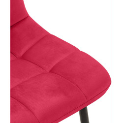 Lot de 4 chaises de salle à manger Antibes rouges