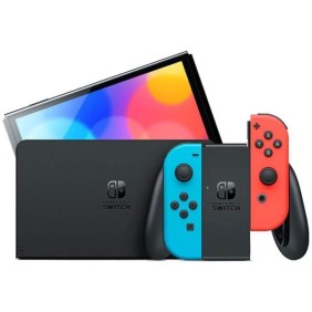 Console Nintendo Switch - Modele OLED • Bleu Néon & Rouge Néon