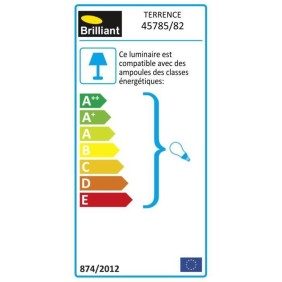 Potelet extérieur TERRENCE H90cm - BRILLIANT - Acier - 1 ampoule E27 requise