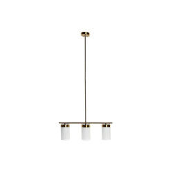 Suspension DKD Home Decor Blanc Doré Métal Verre 60 x 15 x 25 cm